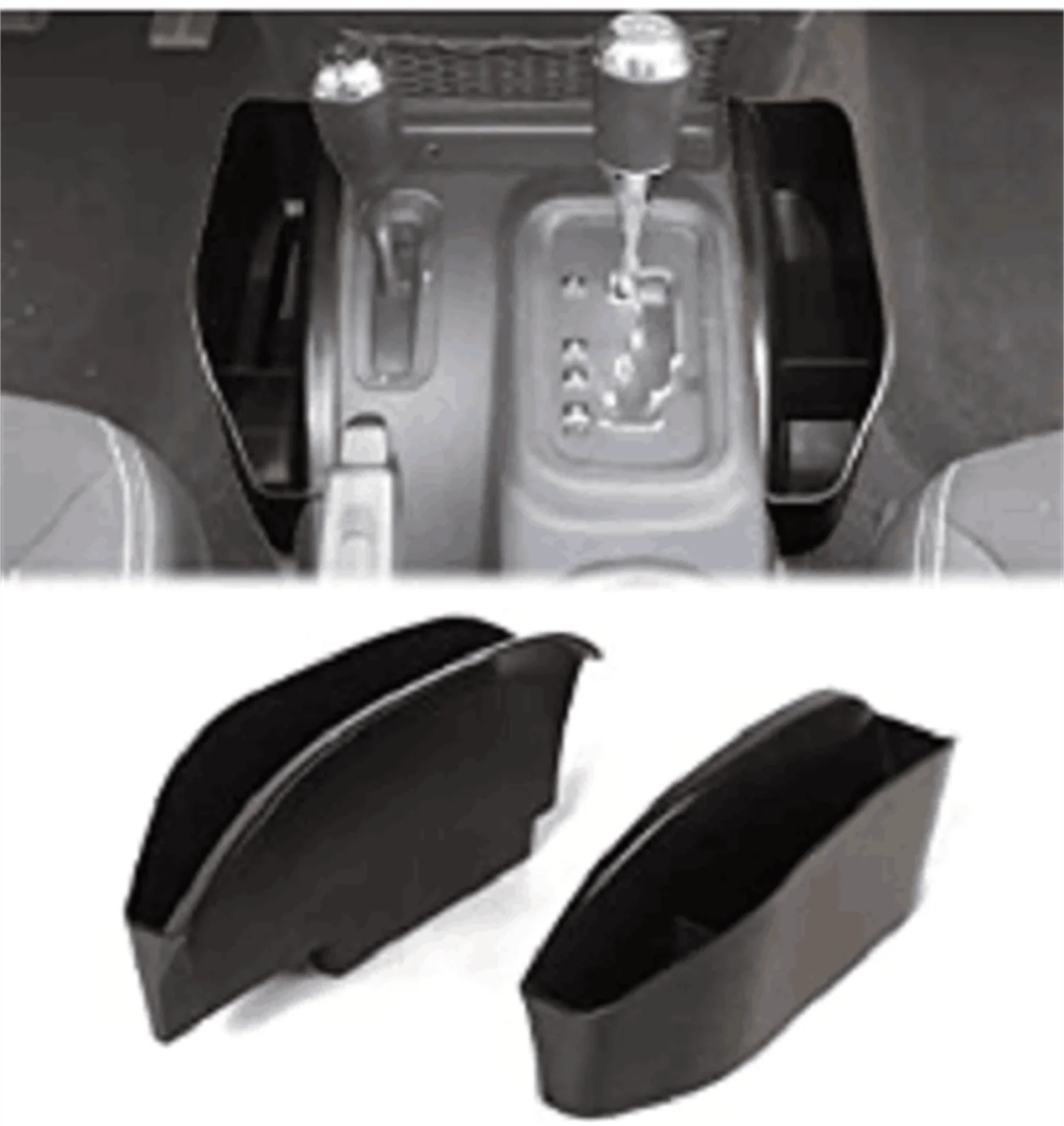 

Органайзер для переднего отсека передач SXMA J356, Черный ABS, 1 пара, центральная консоль, перегородка, автомобильный подлокотник для Jeep Wrangler JK 11-17