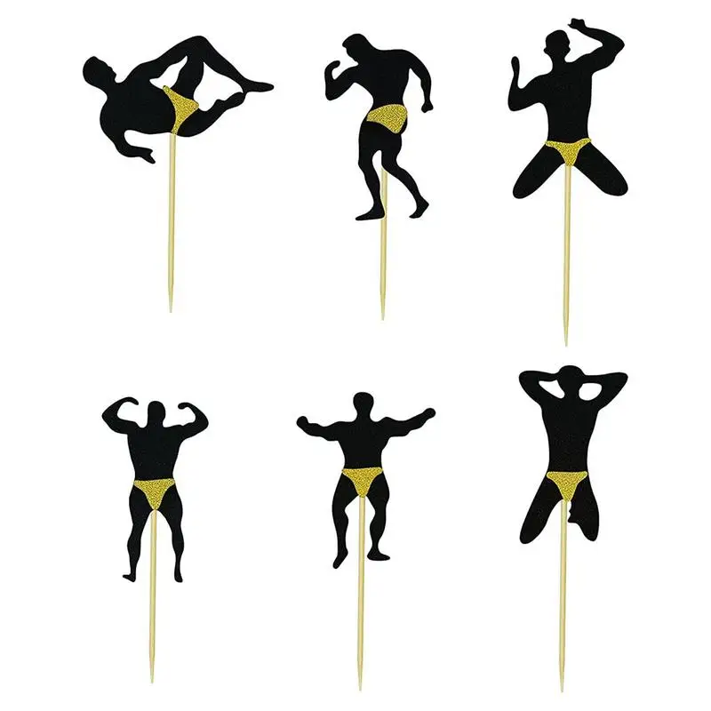 

Cake Topper Strippers Cupcake Toppers For Bridal Shower Supplies Hen Party Cupcake Toppers Set Strippers Male Dancers Cake