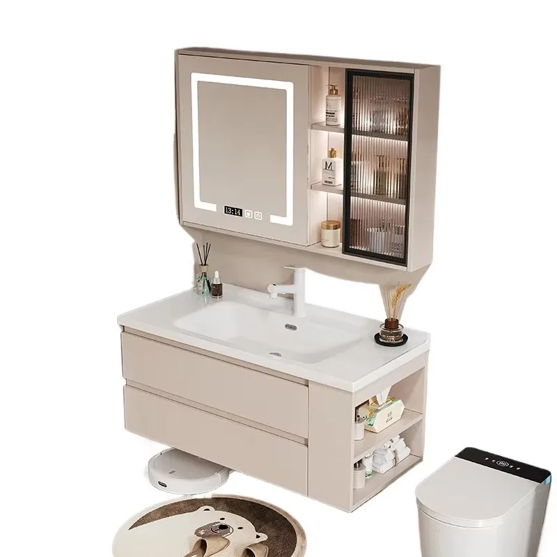 Уход за кожей Современный шкаф для ванной комнаты Вращающиеся украшения