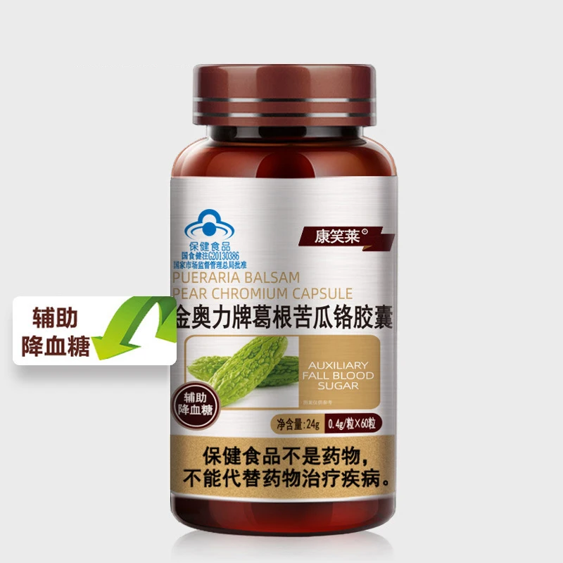 1 Bottle Kudzu Bitter Gourd Chromium Capsules Help Reduce Blood Sugar, Health Products for The Elderly