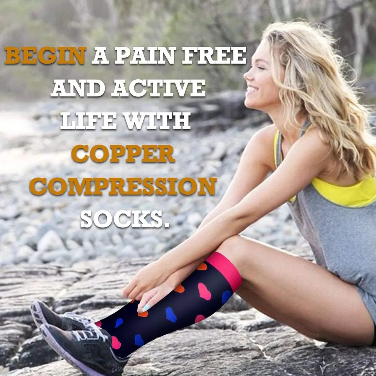 Women Men Compression Socks Outdoor Sports Running Cycling Nylon Socks Edema Diabetes Varicose Veins Nursing Socks Men‘s Gifts