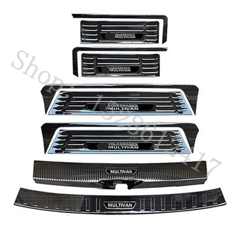 

For Volkswagen Multivan T5/T6 2019-2023 Rear guard Tread Plate threshold Pedals styling Door Sill Scuff Plate Threshold