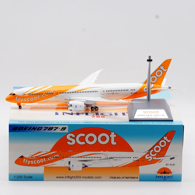 

Коллекционный самолет IF789TR0919 из сплава, подарок, летательный аппарат SCOOT Airlines «DreamLiner» Боинг, модель самолета под давлением 9V-OJH