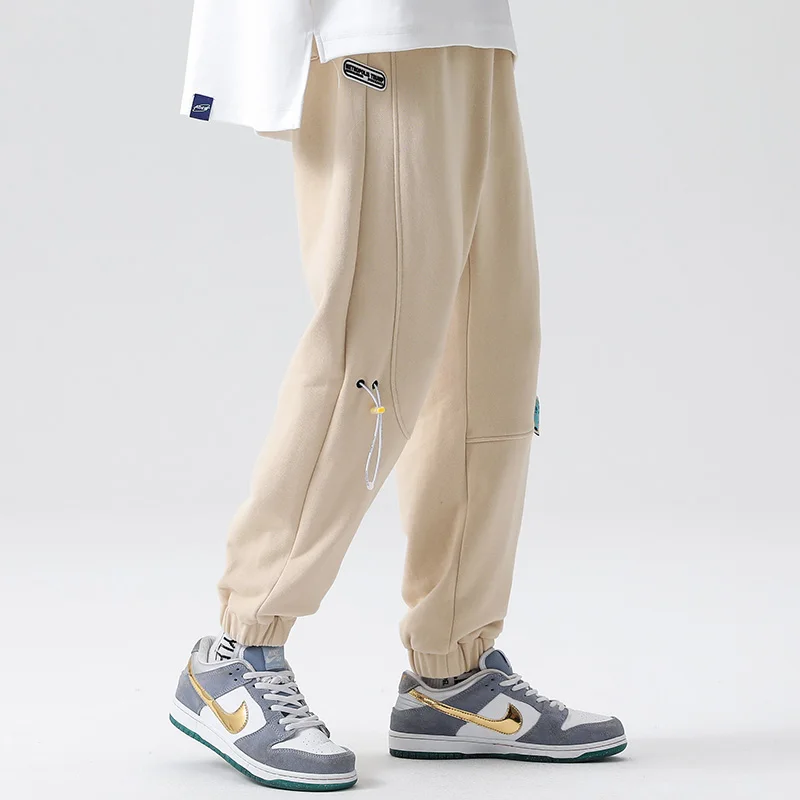 Autumn Trend Korean Version Loose Casual Lovers Pull Rope Guard Pants Male Teenage Students Handsome and Versatile Bunched Pants