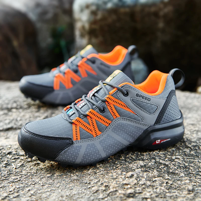 SENAGE Men Trail Running Shoes Desert Training Sneakers Outdoor Non-Slip Breathable Off Road Multifunction Traveling Footwear