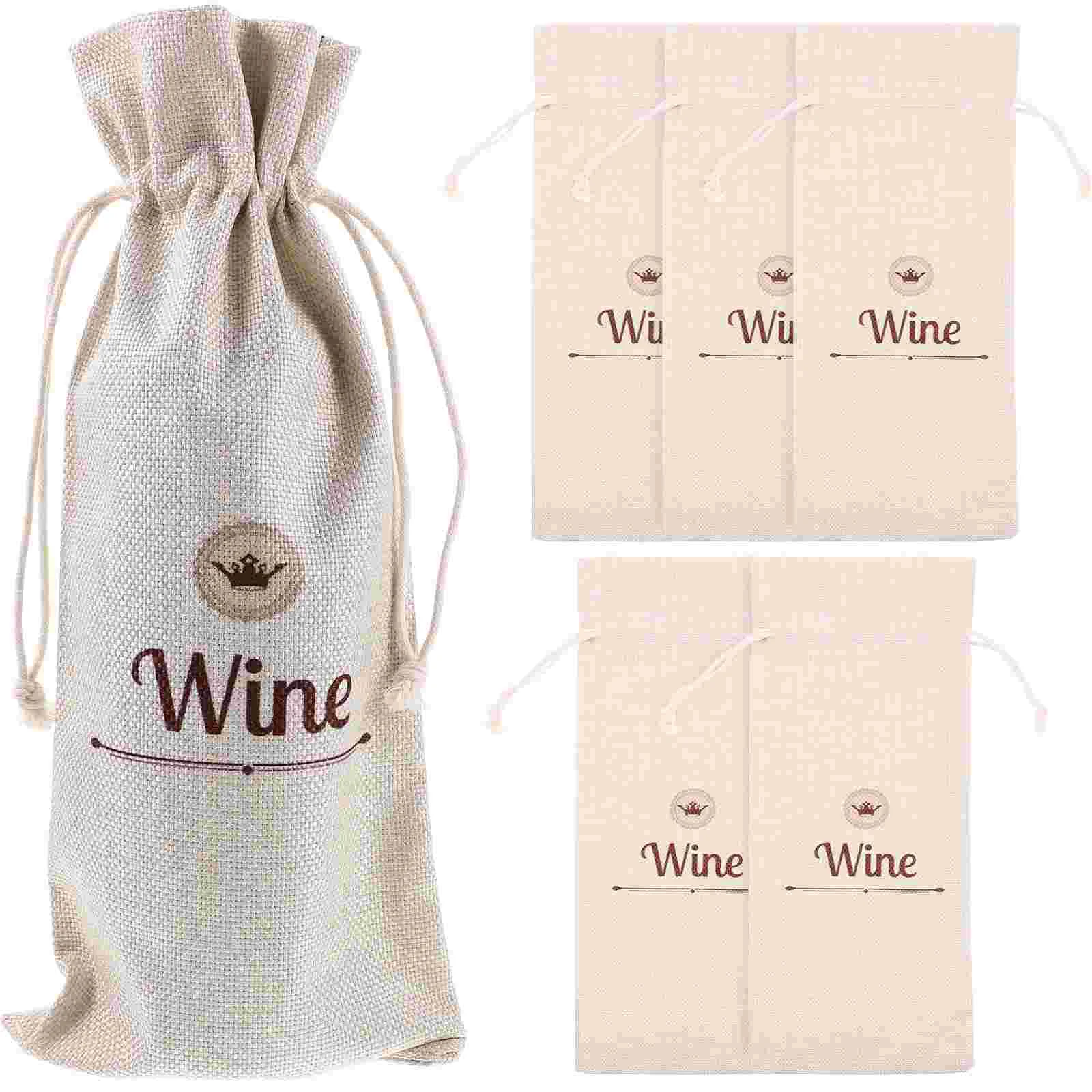 

Champagne Packing Bags Wrapping Linenette Convenient Gift Drawstring Decorative Bottle