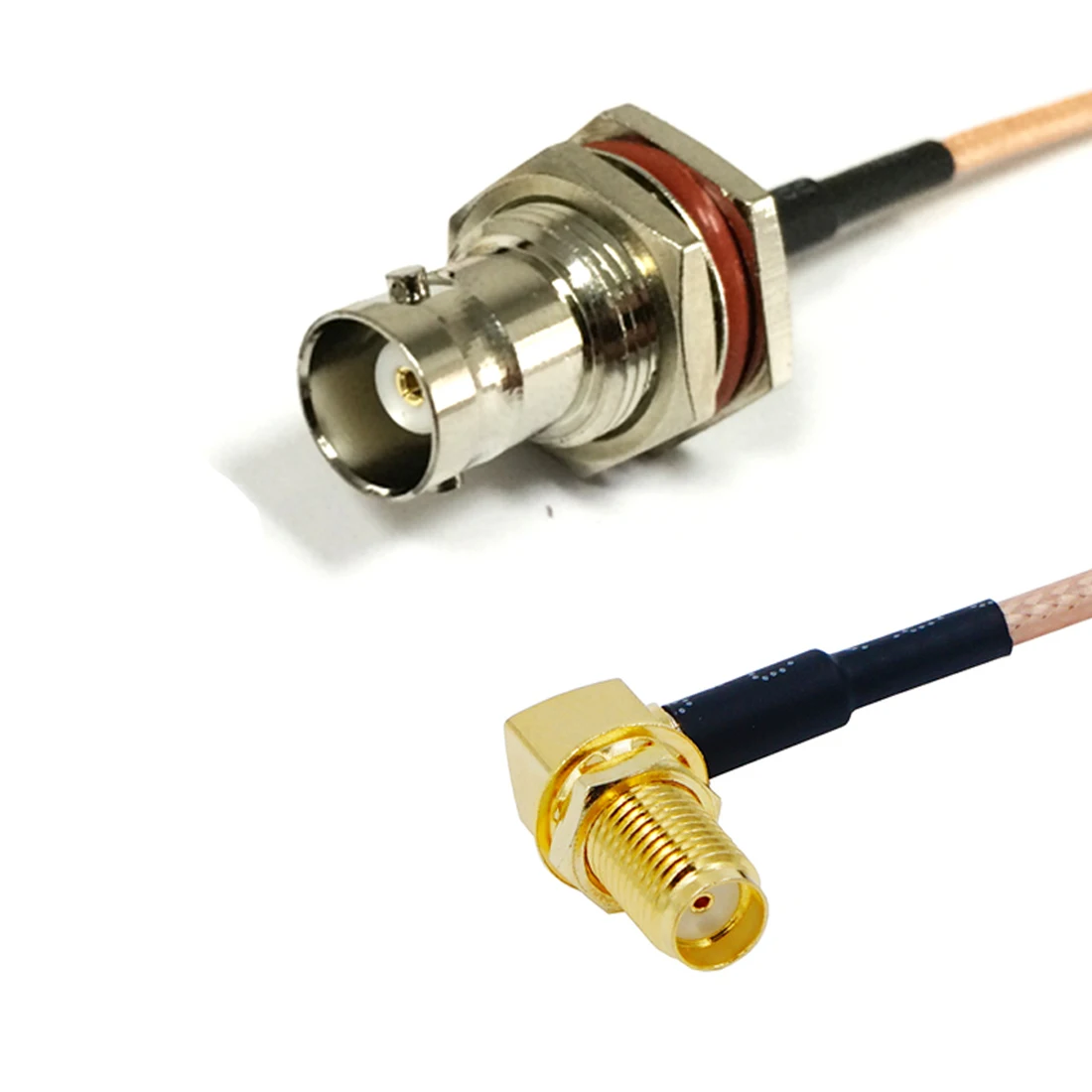 Переходник с коннектора розетки SMA под прямым углом 90 градусов на гнездо BNC, адаптер кабеля ОТРЕЗОК кабеля RG316 Φ 15 см/30 см/50 см/100 см