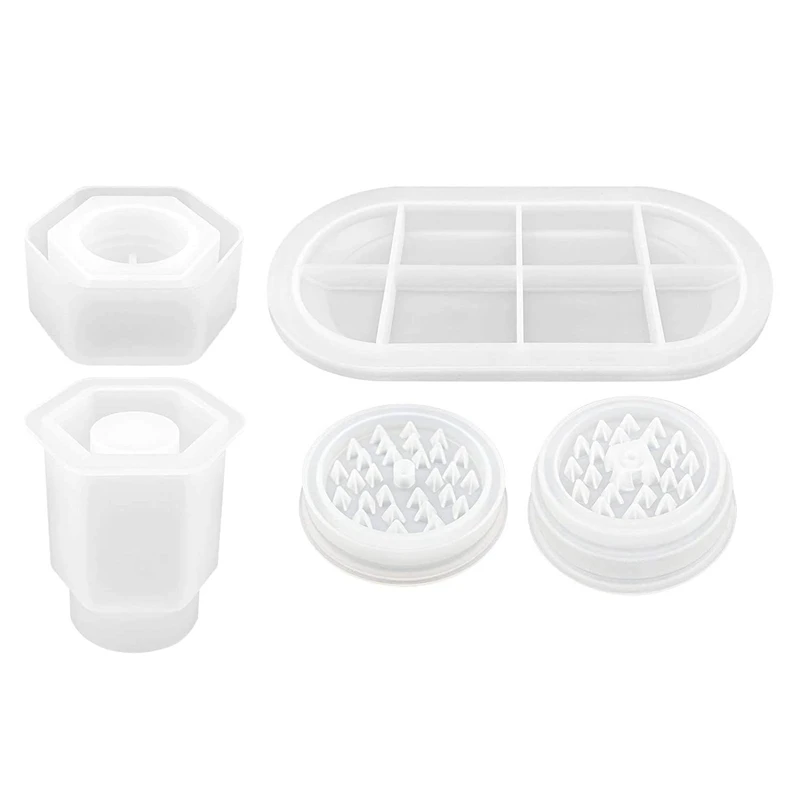 

Форма из смолы для измельчителя, каучуковый поднос, форма для банка из смолы с крышкой для трав, специй, измельчения и хранения, поделки свои...