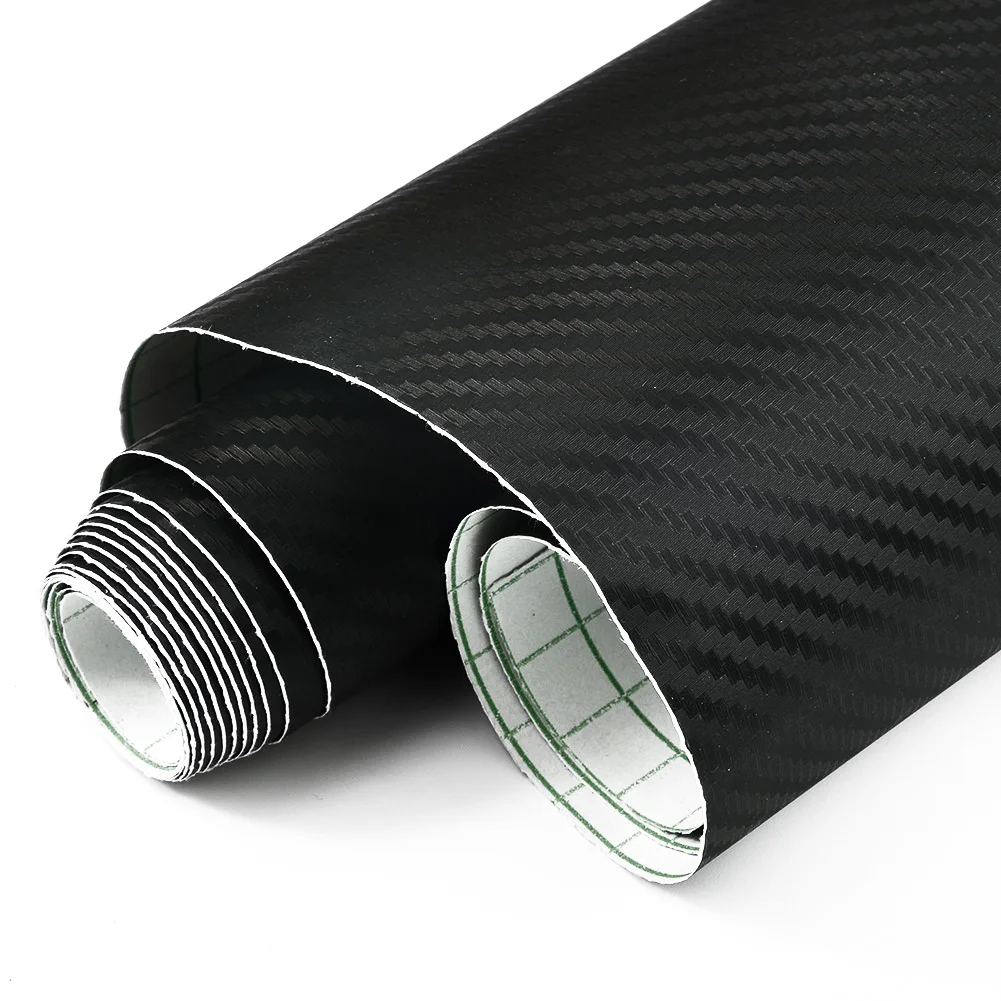 

Carbon Fiber Car Film Sticker Roll Foil Matt Black Decals Vinyl Useful
