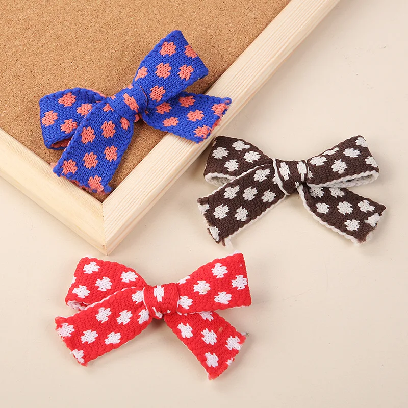 

Korean Bows Baby Hair Pin Knit Fabric Princess Girls Hair Clips for Children Baby Girls Headwear Kids Hair Accessories