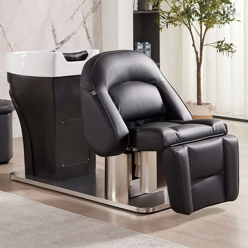 Electric adjustable lift salon Barber hair wash chair shampoo bowl sink bed