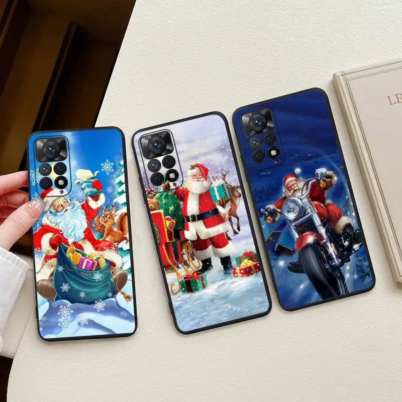 

Merry Christmas Santa Phone Case For Redmi Note 11E 11S 11 10 9 Pro 9A K20 K30 K40 Soft Silicone Cover