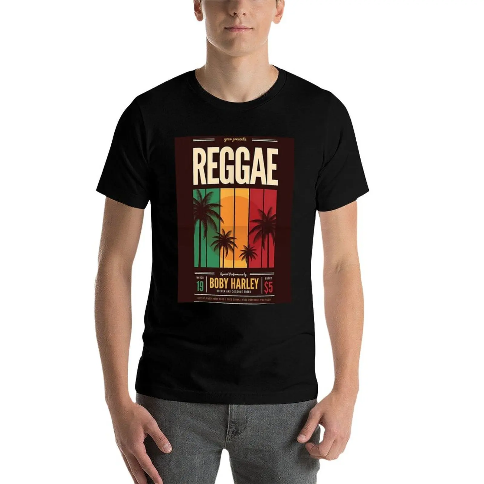 Фото Футболка Rastaman, мужская футболка класса люкс, мужские футболки с графическим принтом, футболки с аниме, футболка оверсайз №4