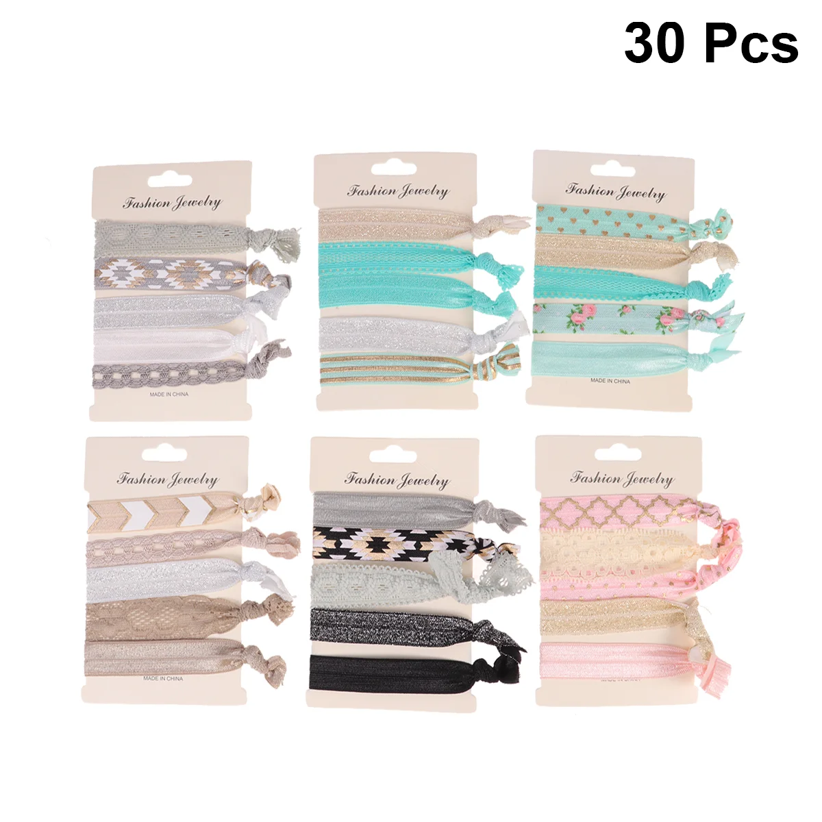 

Женские резинки для волос «конский хвост», 30 шт.