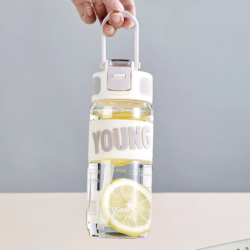 

760Ml/620Ml Water Bottle Tritan Material Water Bottle with Straw Gym Fitness Outdoor Sport Plastic Drinking Bottles Eco-Friendly