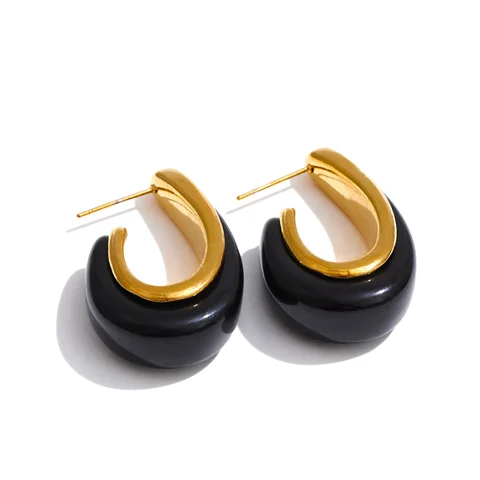 Yhpup серьги-кольца из акриловой смолы