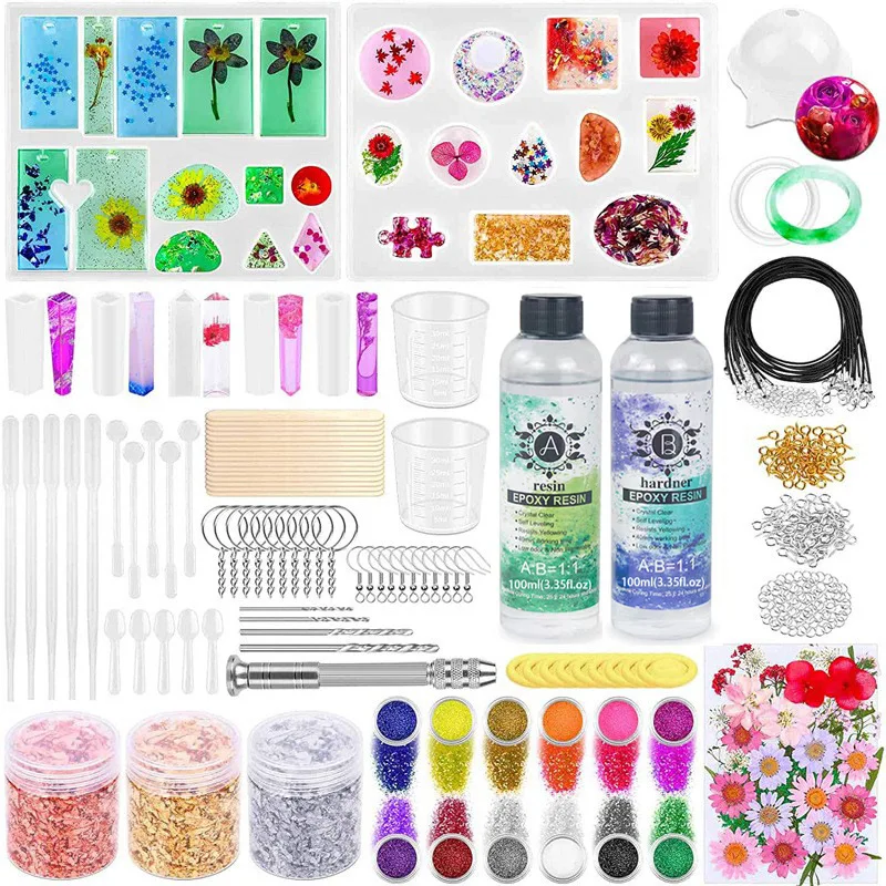 

Epoxy Resin Silicone Mold Set Silicone Mold For Resin Epoxy Resin For Crafts Kit Molds For Epoxy Resin Jewellery Making Supplies