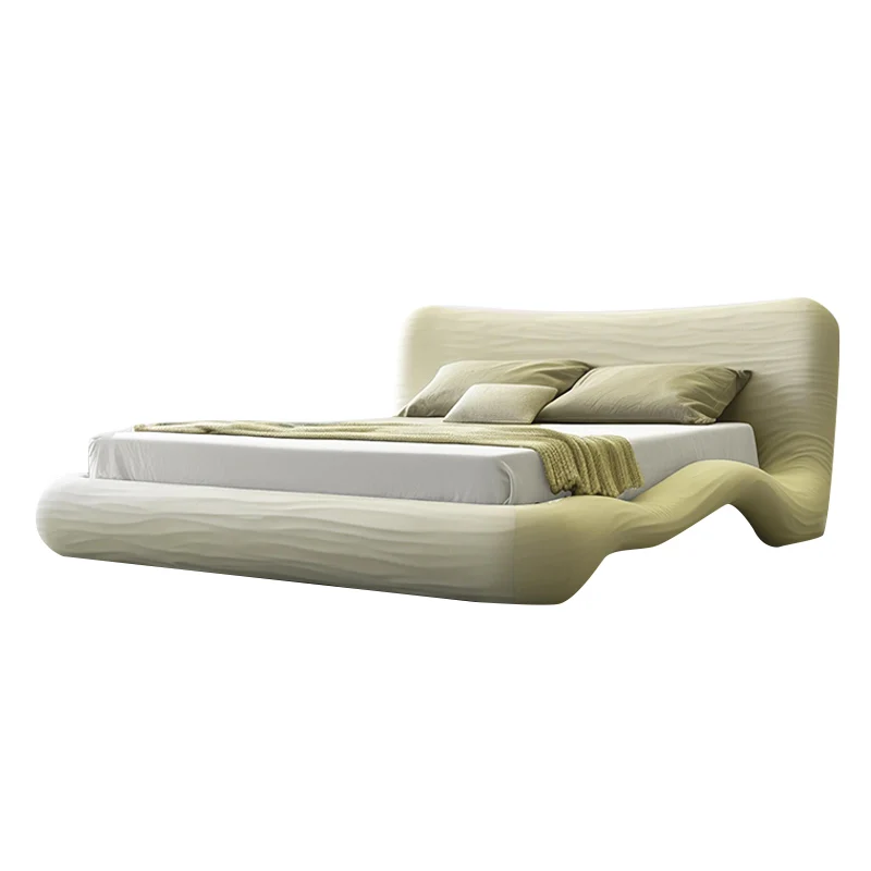 Европейская роскошная бархатная кровать двойной комплект белый большой пол