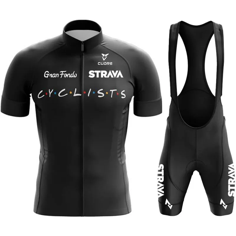 

Men's Cycling Jacket Summer Clothing 2023 STRAVA Clothes Man Mtb Male Bib Short Complete Blouse Jersey Sports Wear Bike Set Suit