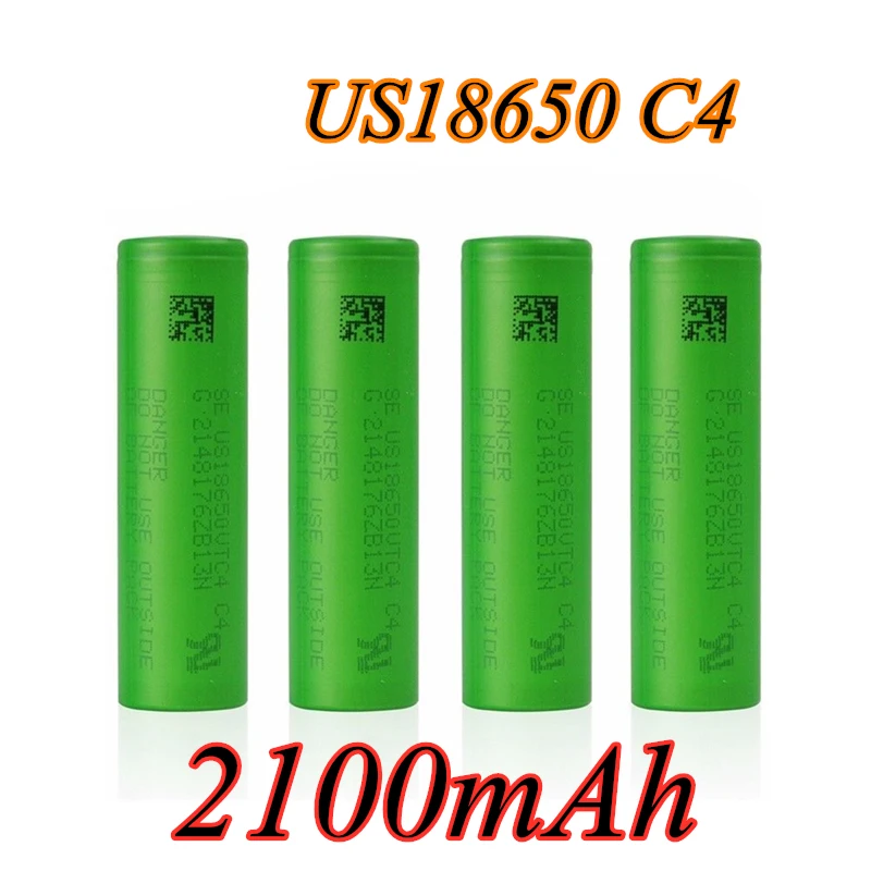 

100% brand new 3.6V battery Green Flat 18650 Li-ion Lithium Batteries Rechargeable 2100mAh High Drain VTC4 18650 Batteries