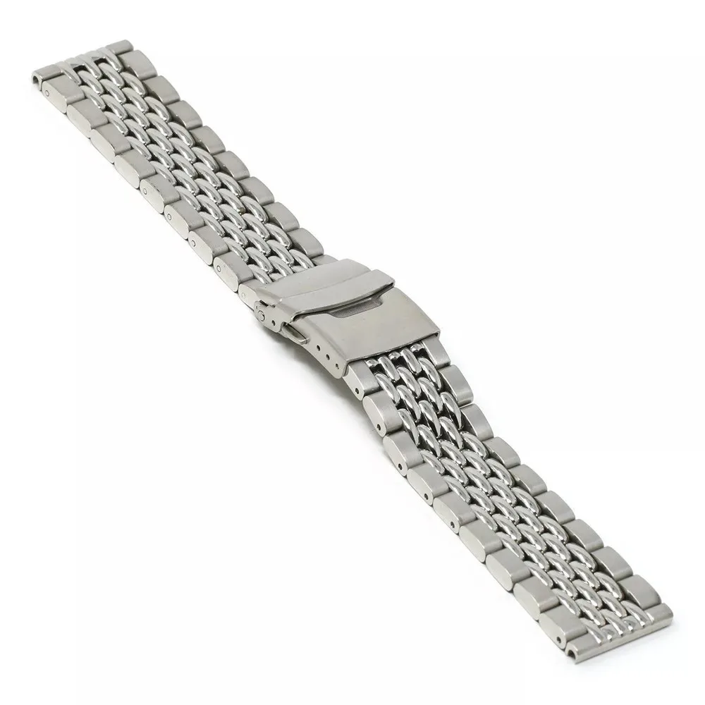 20MM 22MM 316L Stainless Steel Bead Of Rice Watch Band Strap Fit For SKX007 Dive Watches