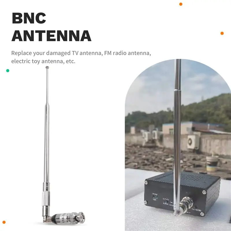 Фото Телескопическая антенна ABJG-118-136MHZ BNC с высоким коэффициентом усиления для авиационных частот TH-28A, TH-48A, TH-78A №3
