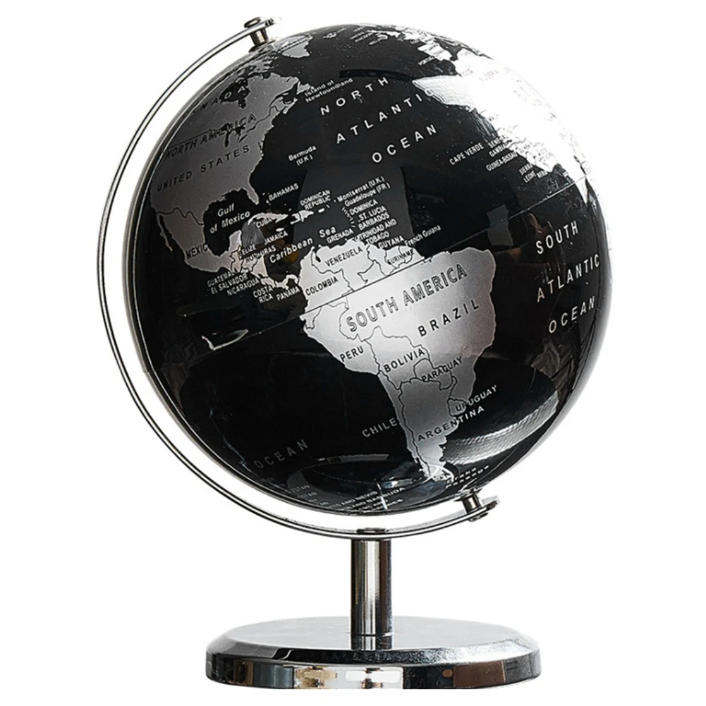 

World Globe Constellation Map Globe Table Desk Ornaments Gift Office Accessories(Black)