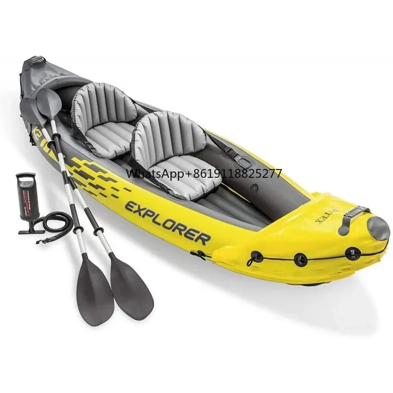 Intex 68307 K2 каяк надувная гребная лодка набор уличная профессиональная с веслом для