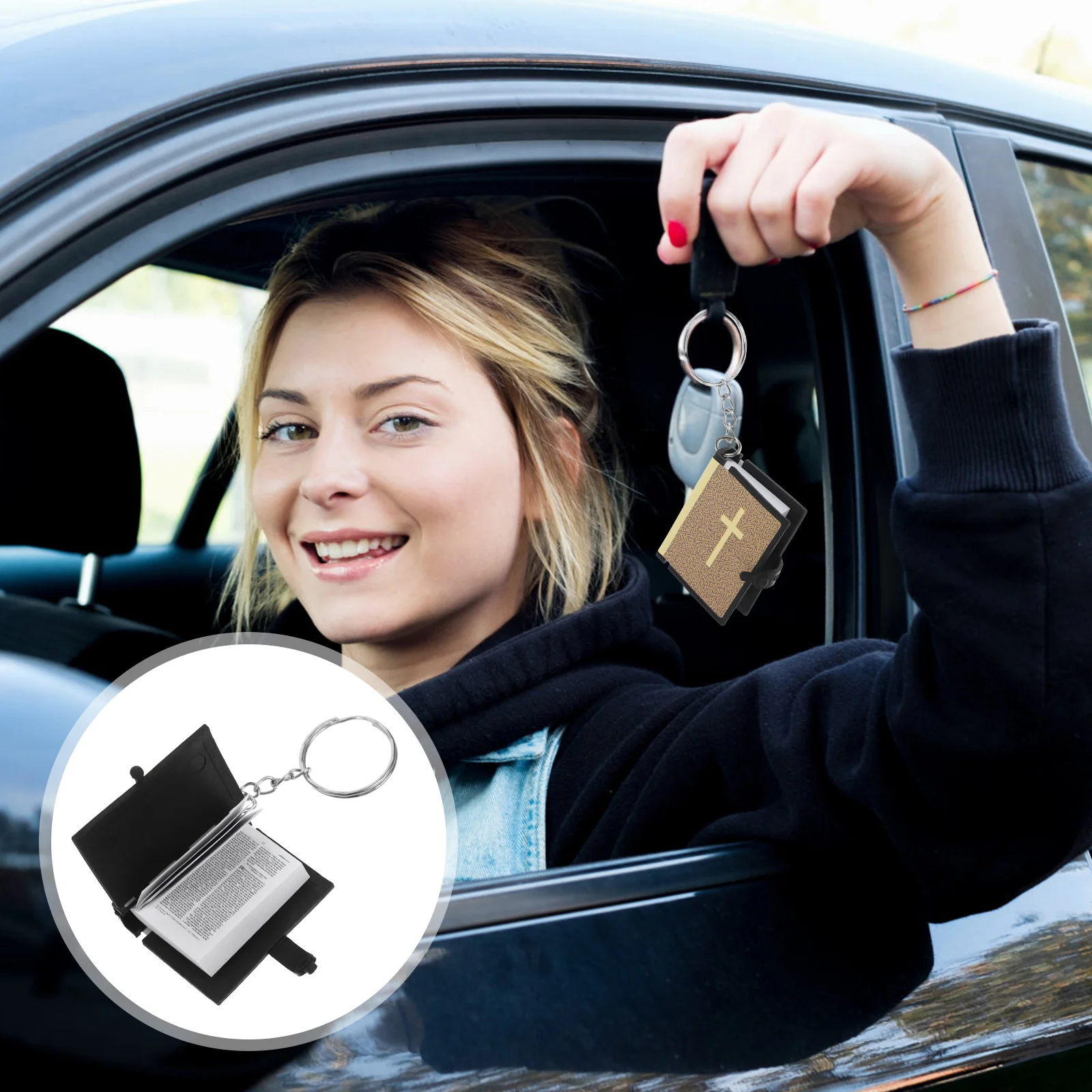 10 шт. церковный брелок с Библией кольцо брелоки религиозная сумка подвесное