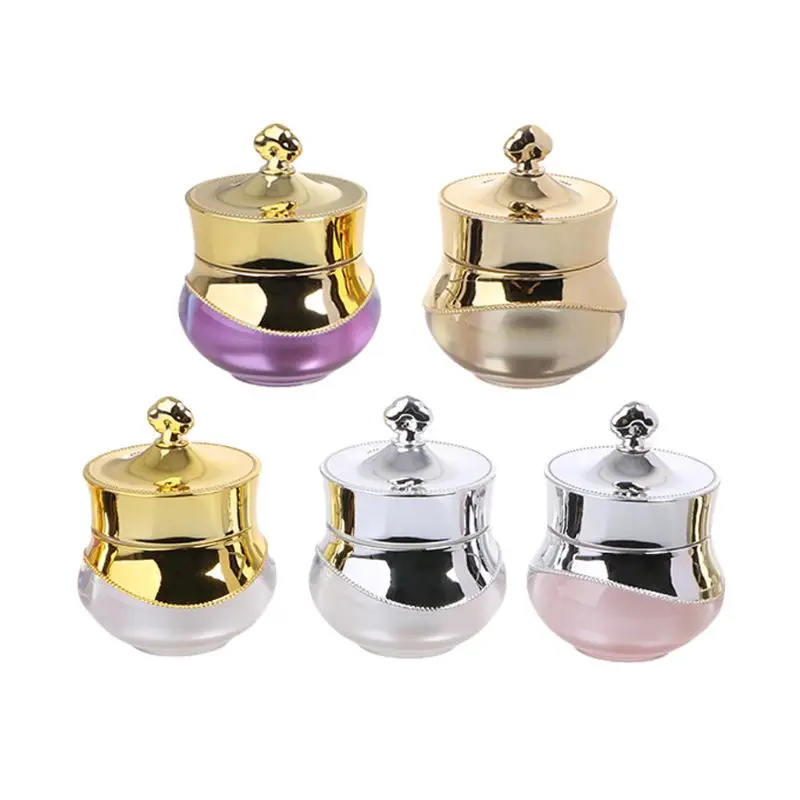 

Crown Shape Plastic Refillable Bottles Empty Pot Bottles Makeup Jar Travel Conta