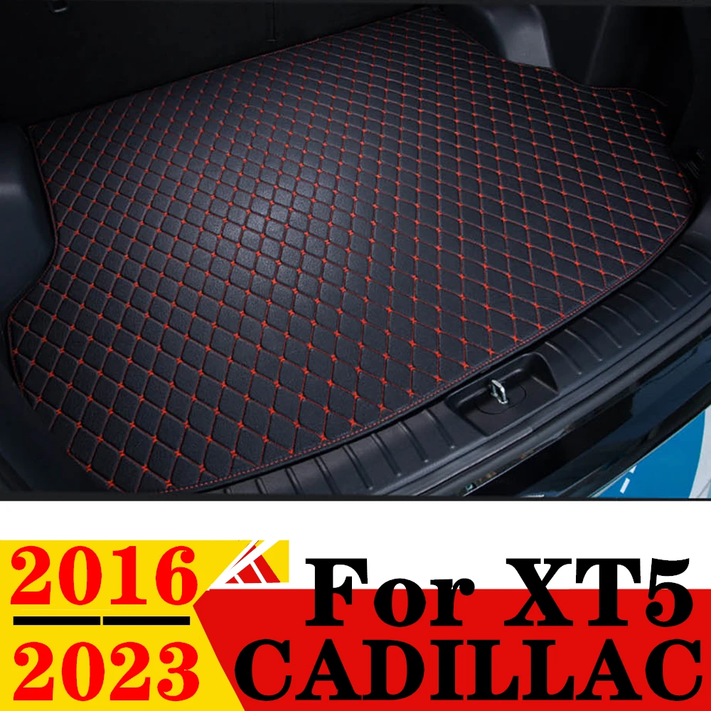 

Коврик для багажника автомобиля Cadillac XT5 2016-23, для любой погоды, XPE, плоский, боковой, задний, грузовой, коврик, подкладка, авто, задние части, багажник, коврик