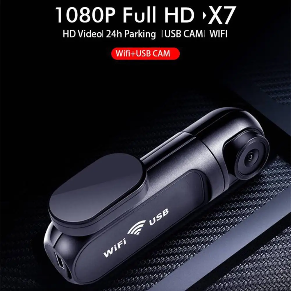 

1 Set Dash Cam Wifi Hd Driving Recorder 24 Hours Time-lapse Video X7 Hd 1080p Night Vision Usb Car Dvr Cam Recorder