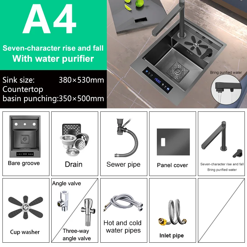 

Умывальник со скрытым одним отверстием, миниатюрная раковина с крышкой для мытья посуды, для кухни