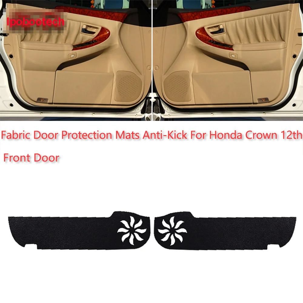 

4pcs Fabric Door Protection Mats Anti-kick Decorative Pads For Honda Crown 12th