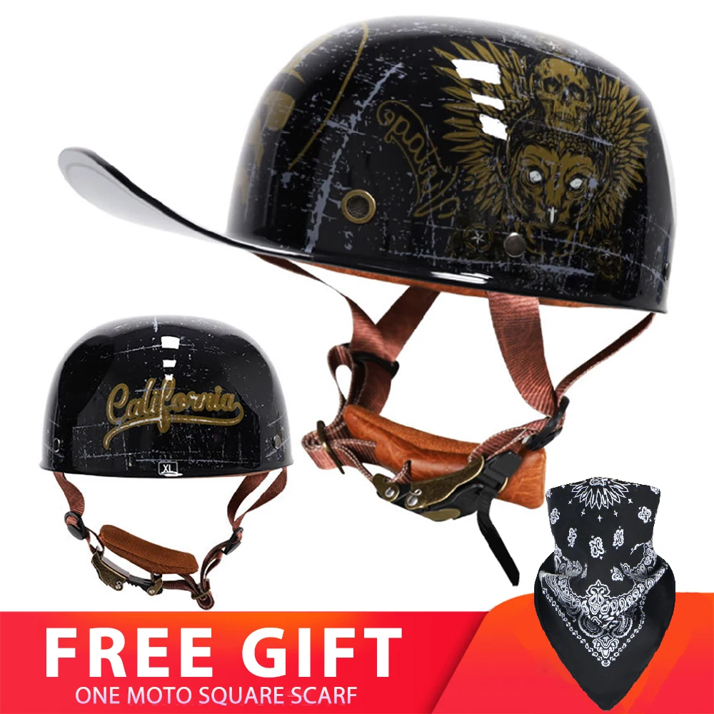 Мотоциклетный шлем унисекс винтажный в стиле ретро для мотоциклистов гоночный