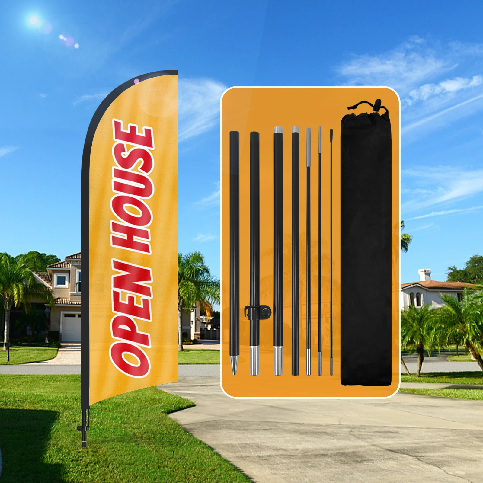 FSFLAG 1 шт. 280 см открытый флаг с перьями 11 для дома флагштоком рекламный наружный