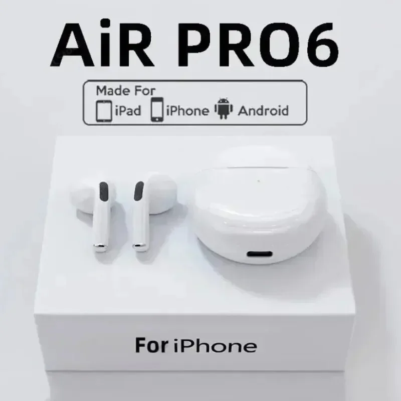 Беспроводные наушники Air Pro 6 TWS с микрофоном Bluetooth-наушники спортивная гарнитура