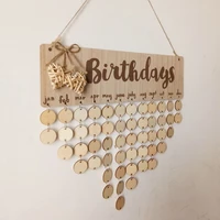 chritsmas birthday special days reminder board home hanging decor wooden calendar board hanging ornament new year decoration