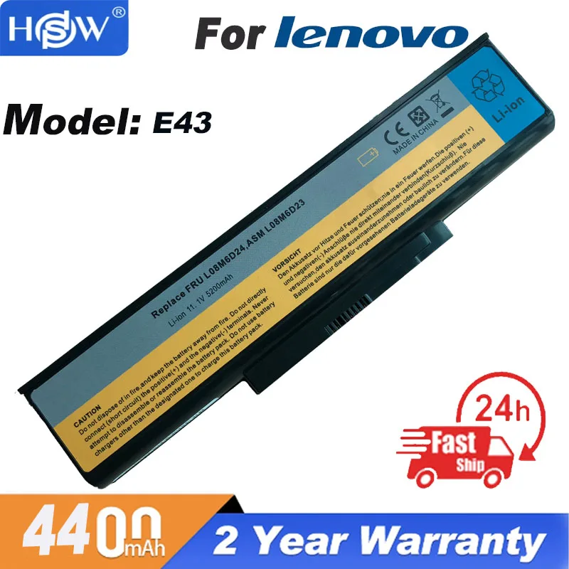 Аккумулятор для ноутбука Lenovo E43 E43L E43A E43G K43 K43P K43S K43A L08p6d11 L08M6D24 L08M6D23