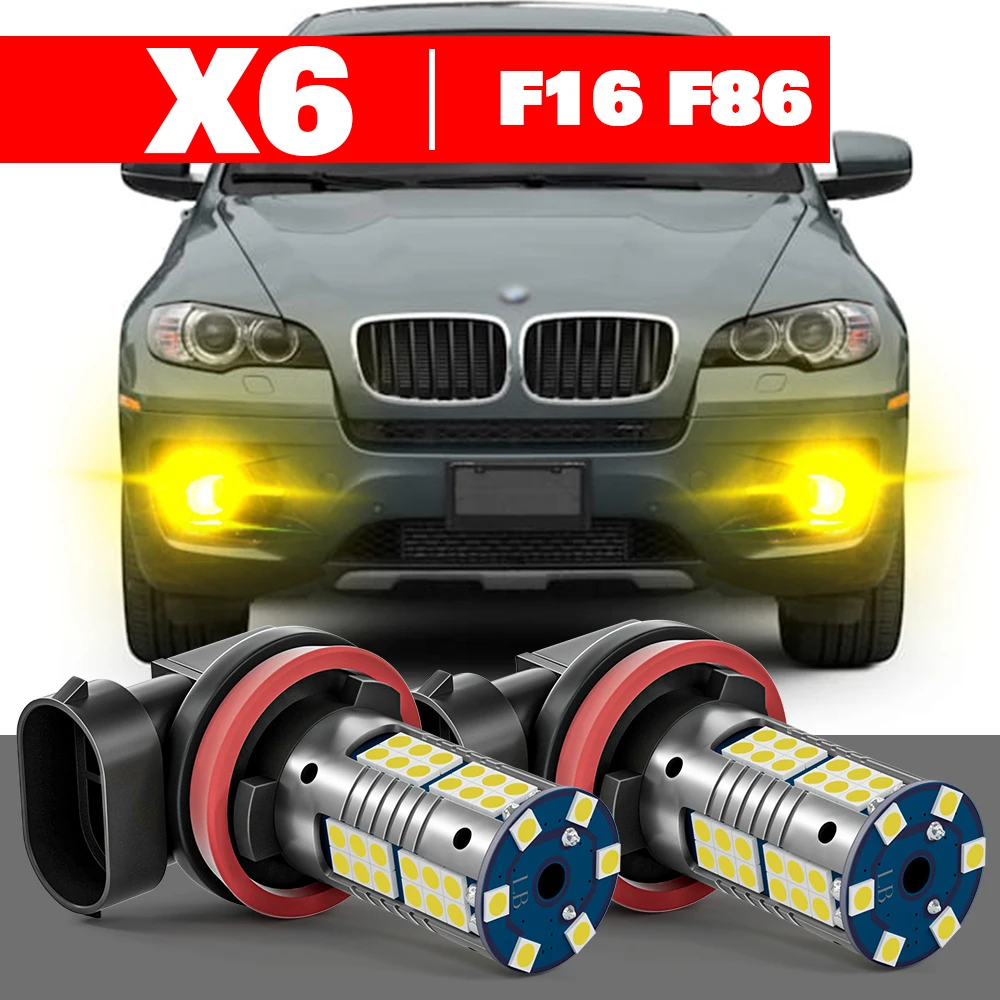 

For BMW X6 F16 F86 2014-2019 Accessories 2pcs LED Fog Light 2015 2016 2017 2018