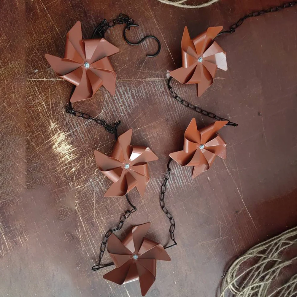 8 5 футов дождевая цепь ветряная мельница украшения металлическая уличная