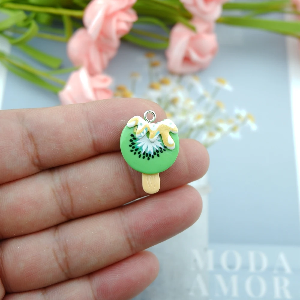 Подвески в виде фруктов и мороженого для изготовления ювелирных изделий