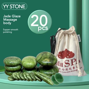 Tontin Jade glaze therapy hot stone massage Set massager back massageador Health Care stones for mas