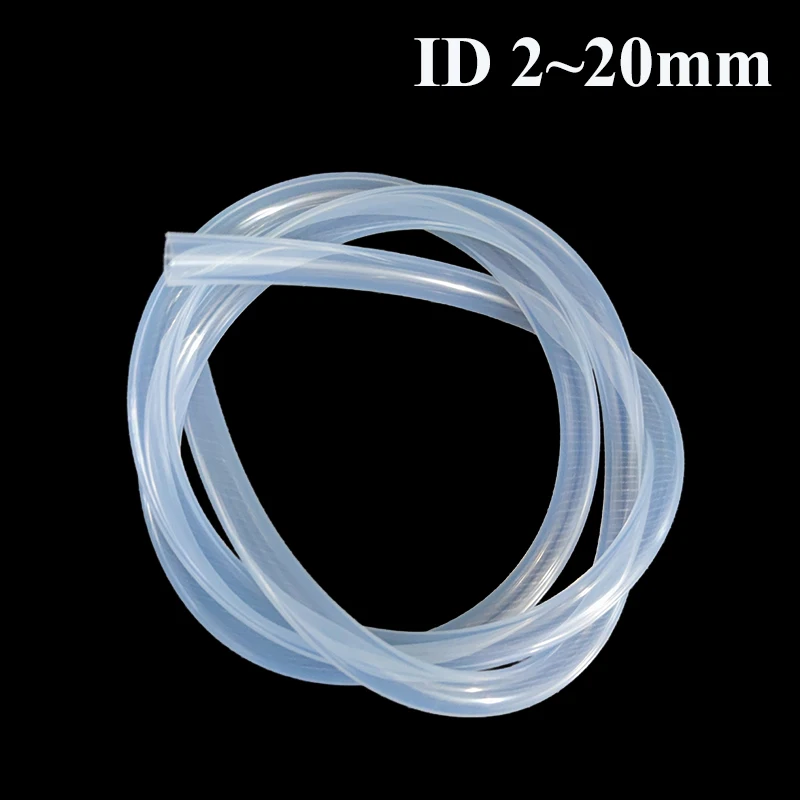 

1/5 м пищевой силиконовый шланг, прозрачная гибкая силиконовая трубка диаметром 2 4 5 6 7 8 9 10 11 12 14 16 мм, прозрачные трубки для аквариумного насоса