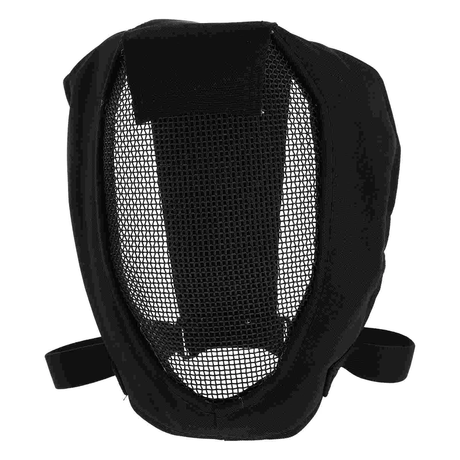 

Black Masks Outdoor Game Full Safety Protection Fencing Mesh Breathable Tactics Field Protective Head Cover