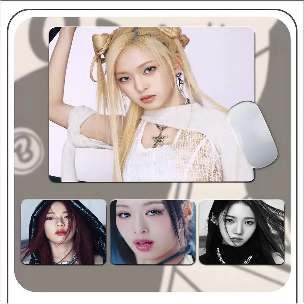 Фото Коврик для мыши Kpop Girls Band BabyMonster, небольшой коврик для мыши с защитой от скольжения для геймеров, прямоугольный противоскользящий резиновый коврик для компьютерного стола №1