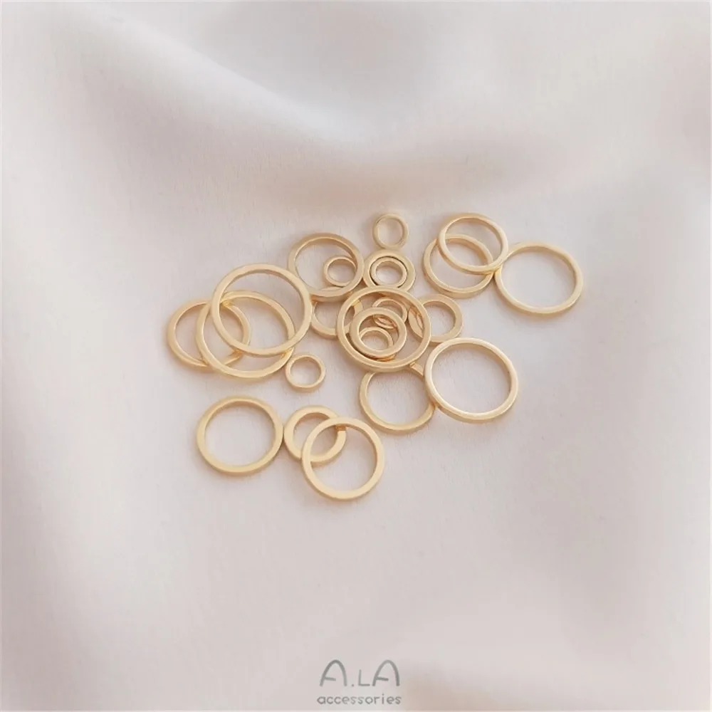 Купи 14K gold-clad closed circle diy accessories handmade circle bracelet necklace earrings circle jewelry hanging circle material за 42 рублей в магазине AliExpress
