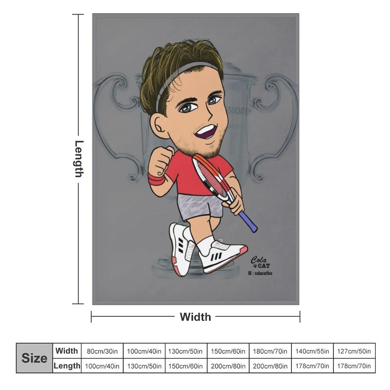 Dominic Thiem американское Открытое одеяло 2020 одеяла для кровати