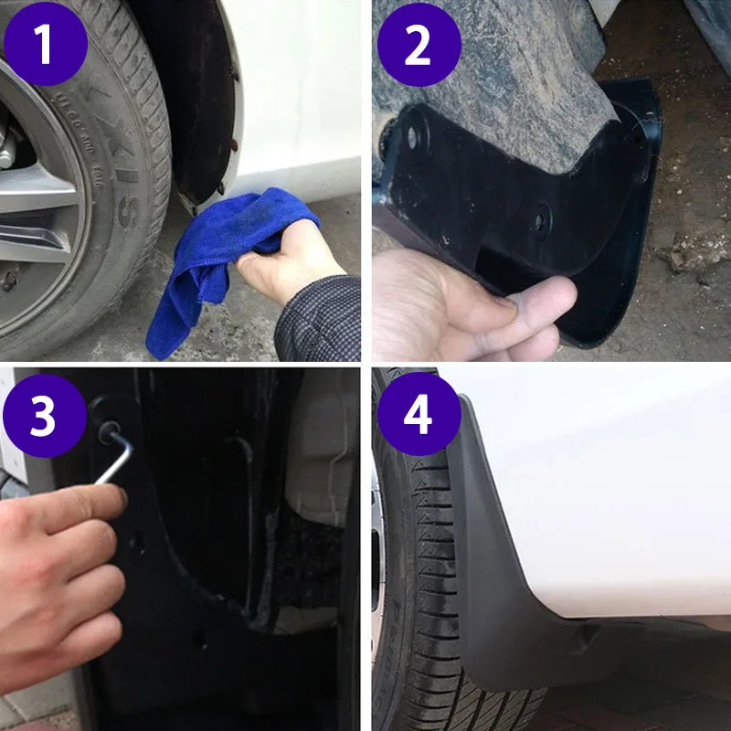 4x для Volkswagen VW Golf 6 2009 2010 2011 2012 2013 Mk6 5K Брызговики передние и задние колеса