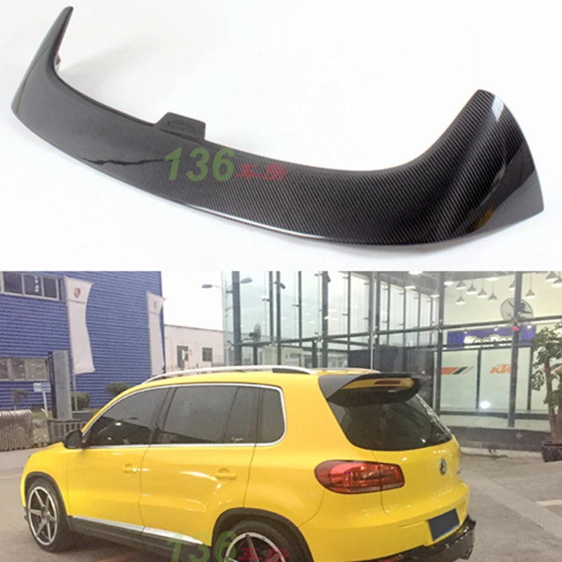 

Спойлер для Volkswagen VW Tiguan 2009-2016, Автомобильный задний спойлер Tiguan из углеродного волокна на крышу багажника